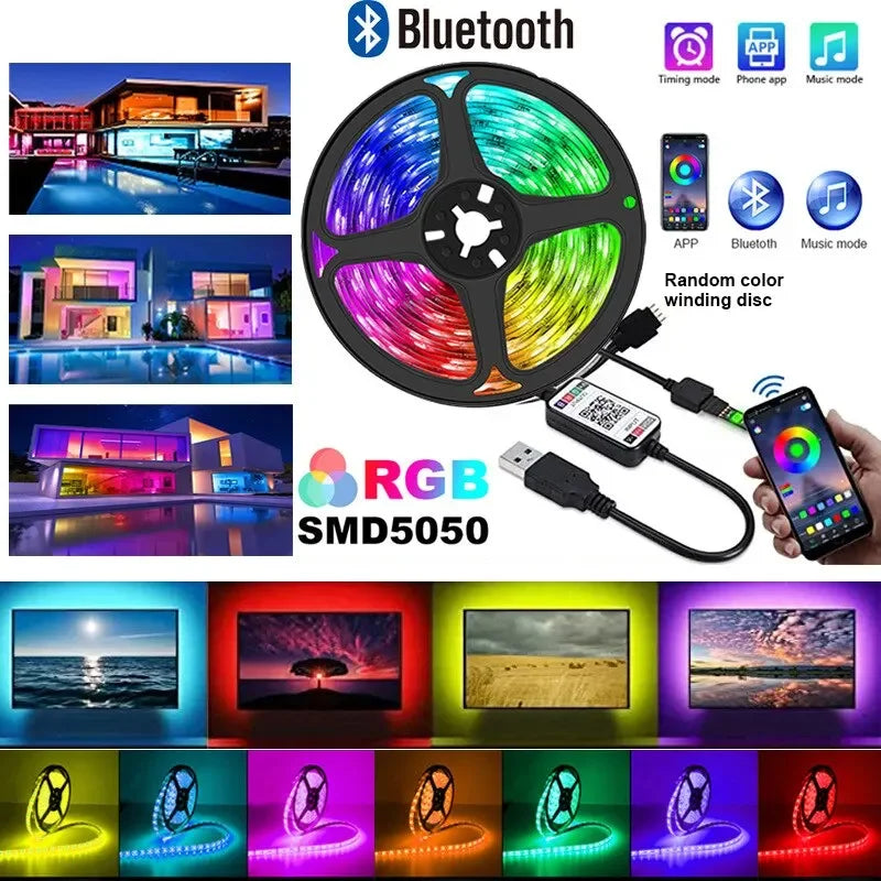 5050 RGB LED Light Strip – Mood Lighting with Bluetooth Magic!