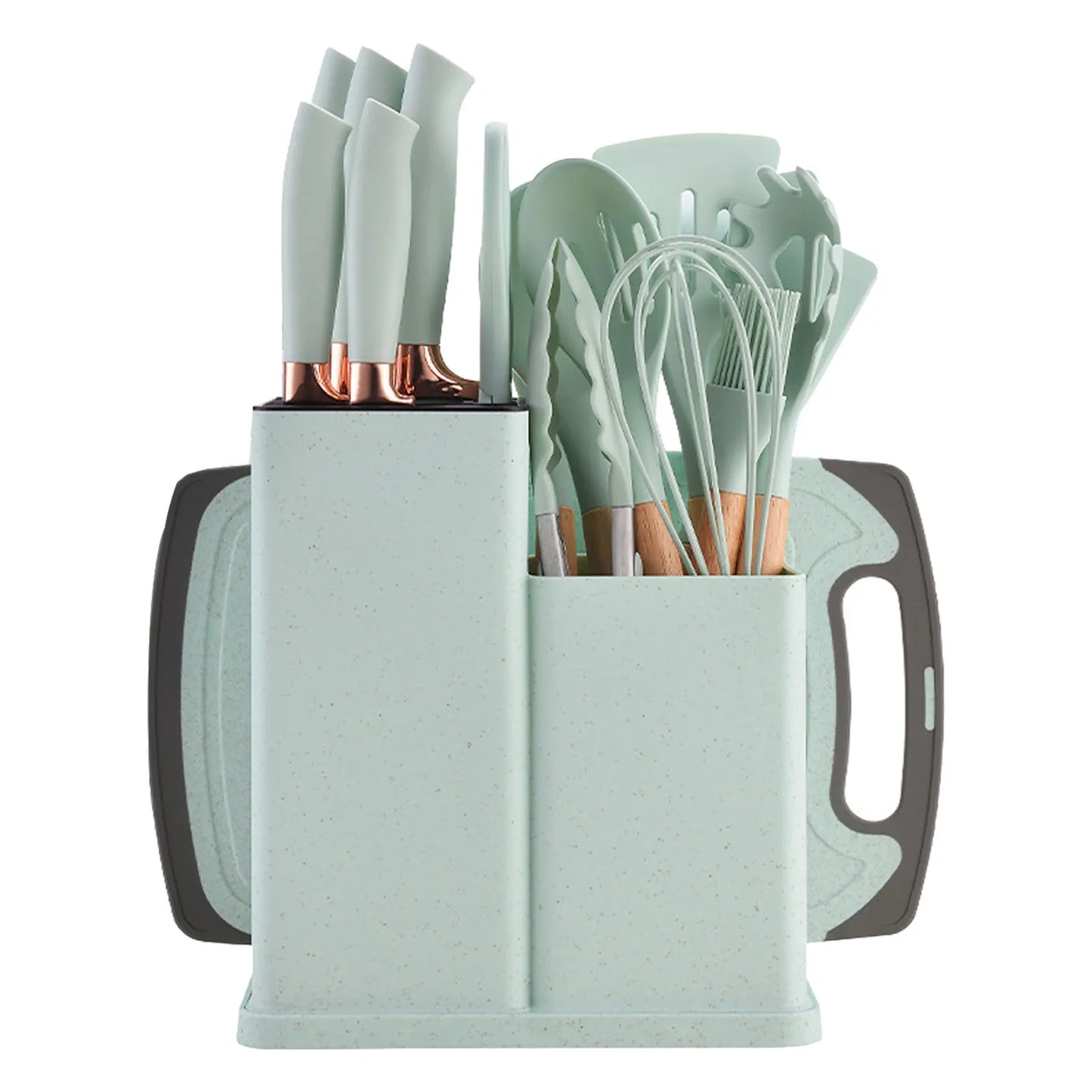 19-Piece Silicone Kitchen Utensil Set with Holder