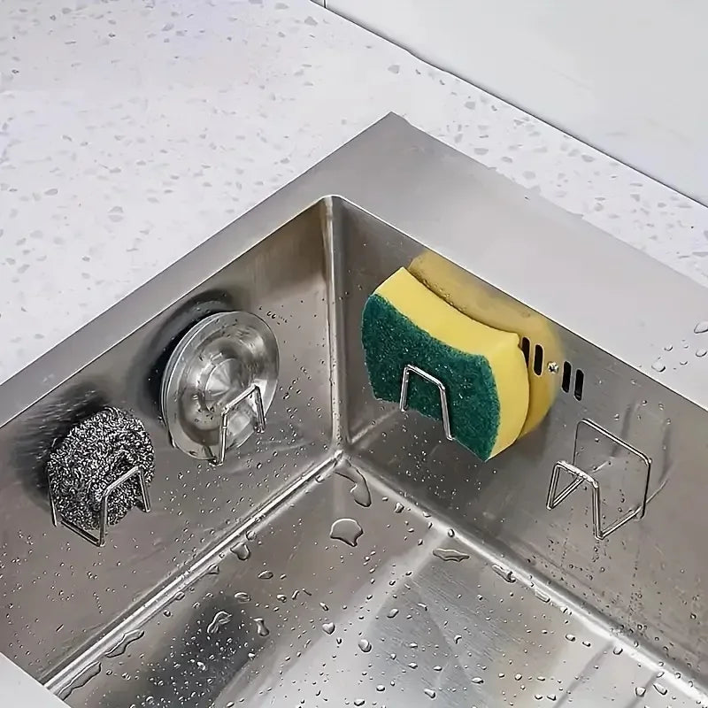 Self-Adhesive Kitchen Sponge & Sink Organizer Rack