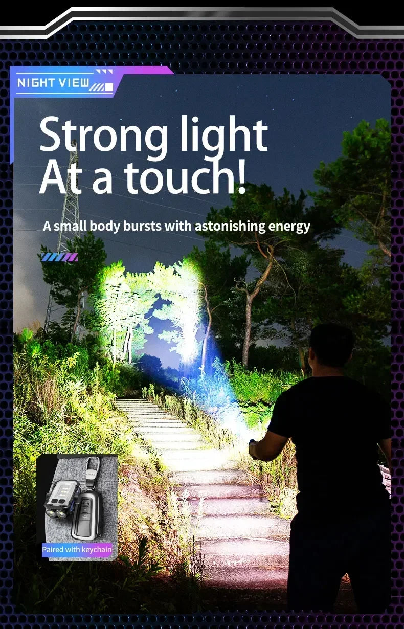Mini LED Keychain Flashlight with Magnet