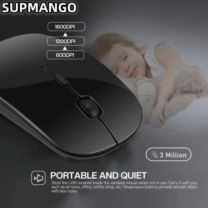 Level up with a quiet, wireless gaming mouse!