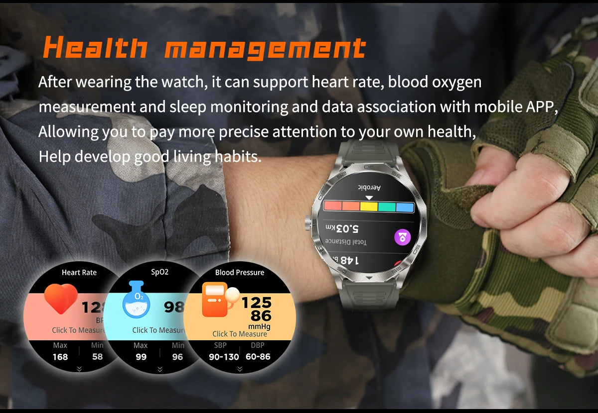 HD Smart Watch with Wireless Calls & Health Tracking
