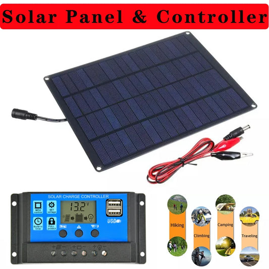 30W Solar Panel Kit with Charge Controller
