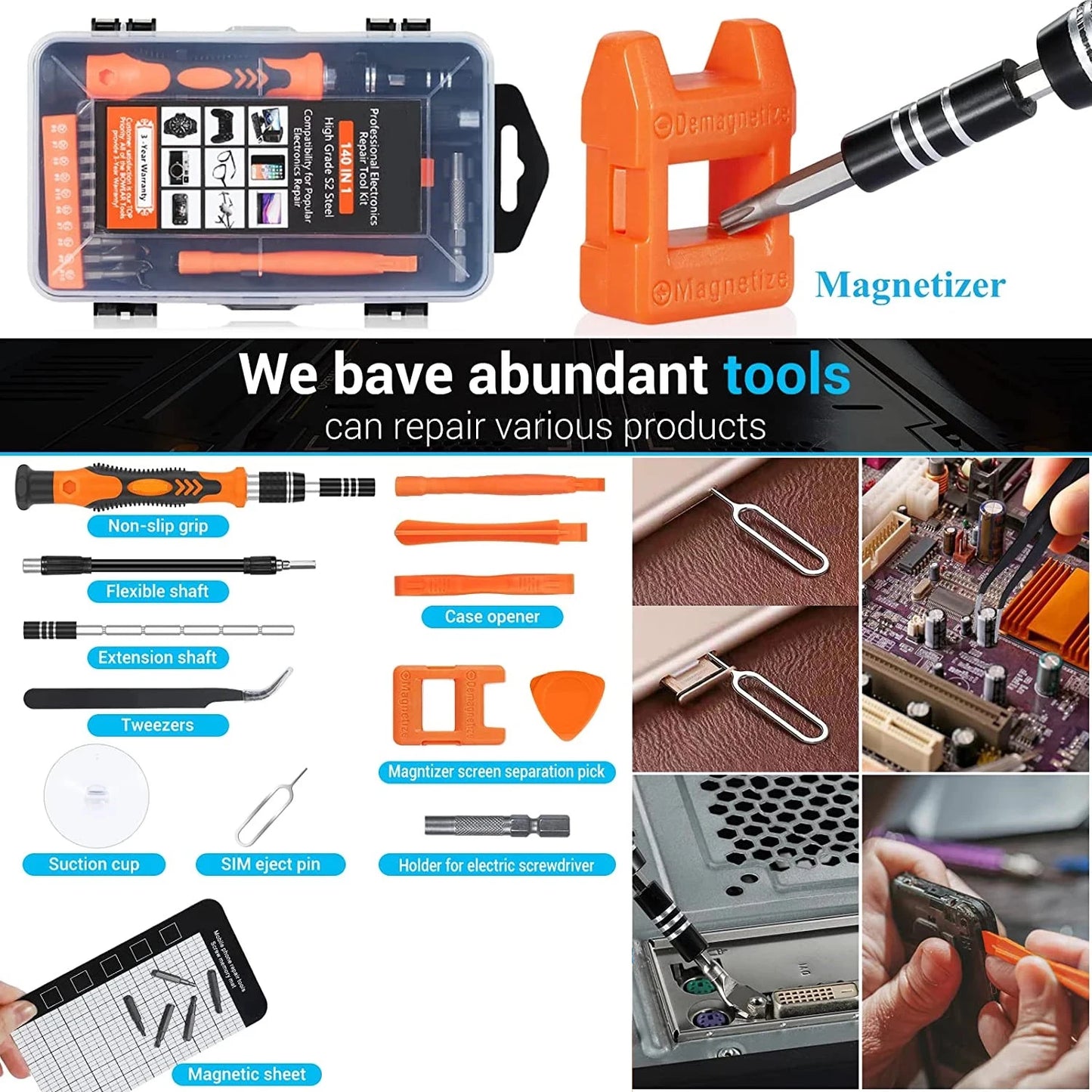 WOZOBUY Magnetic Screwdriver Set – One Kit, Every Fix!
