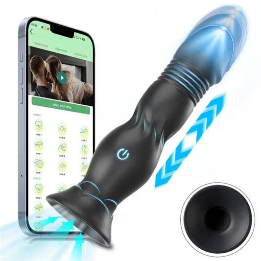 Thrusting Bluetooth Prostate Massager with Suction Base