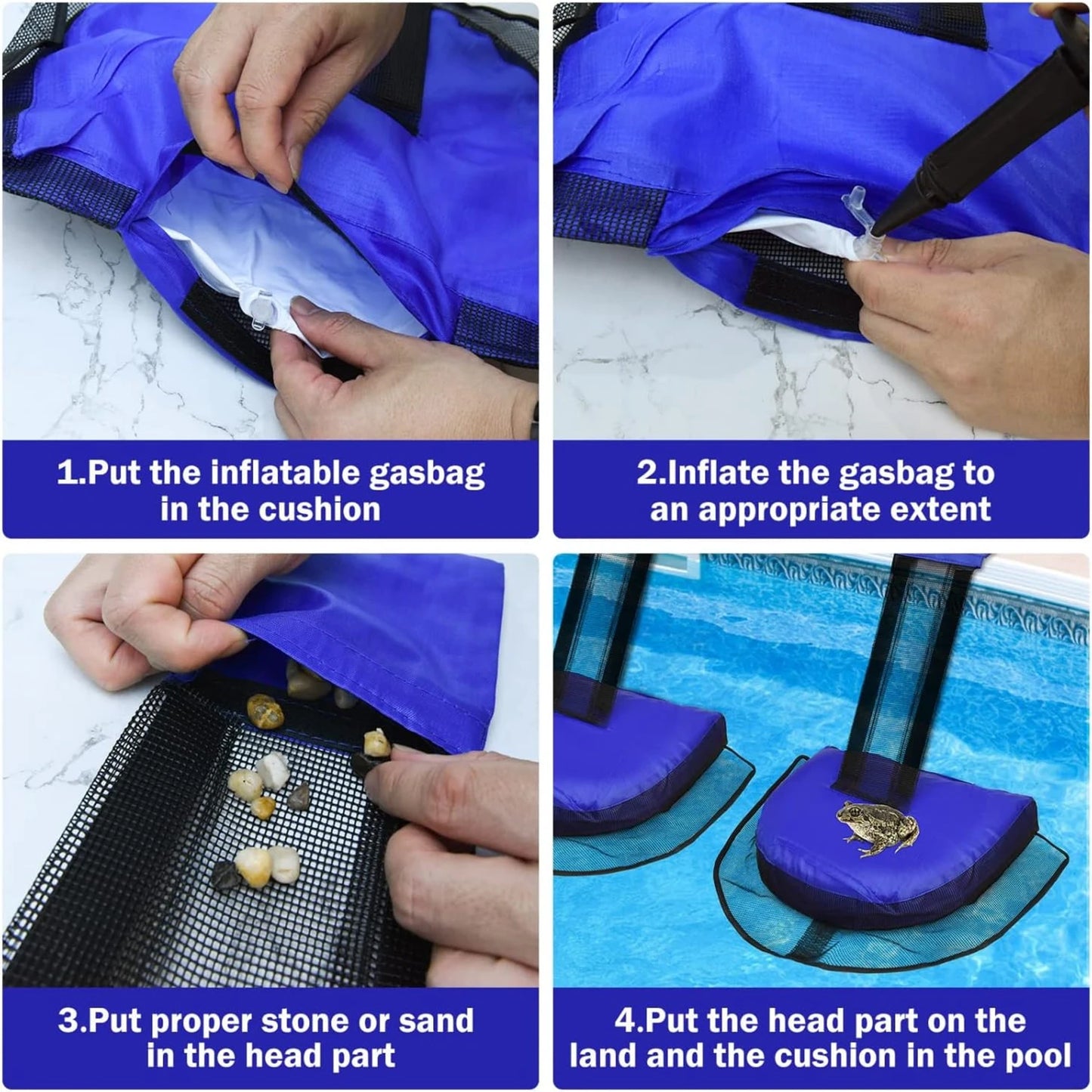Floating Animal Escape Ramp for Pools – Frog & Critter Saver