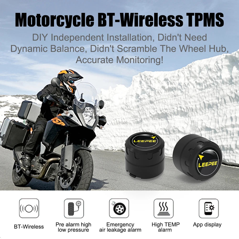 Motorcycle Bluetooth TPMS Tire Pressure Monitor