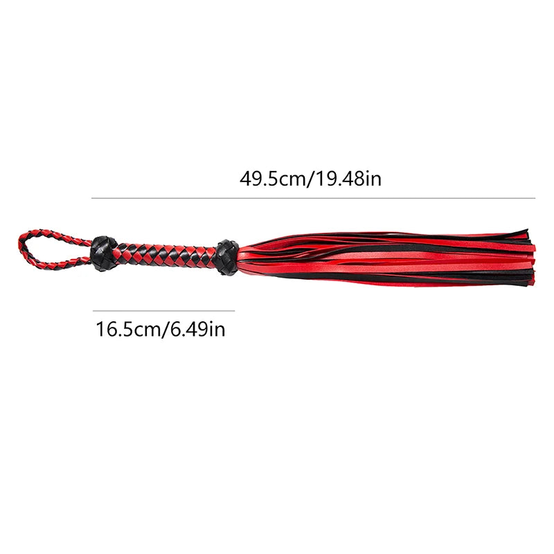 Faux Leather Horse Riding Whip for Training & Play