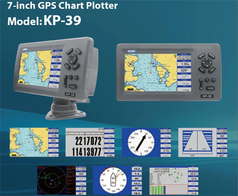 KP-39 7” ONWA Marine GPS Chart Plotter – Reliable Sea Navigation