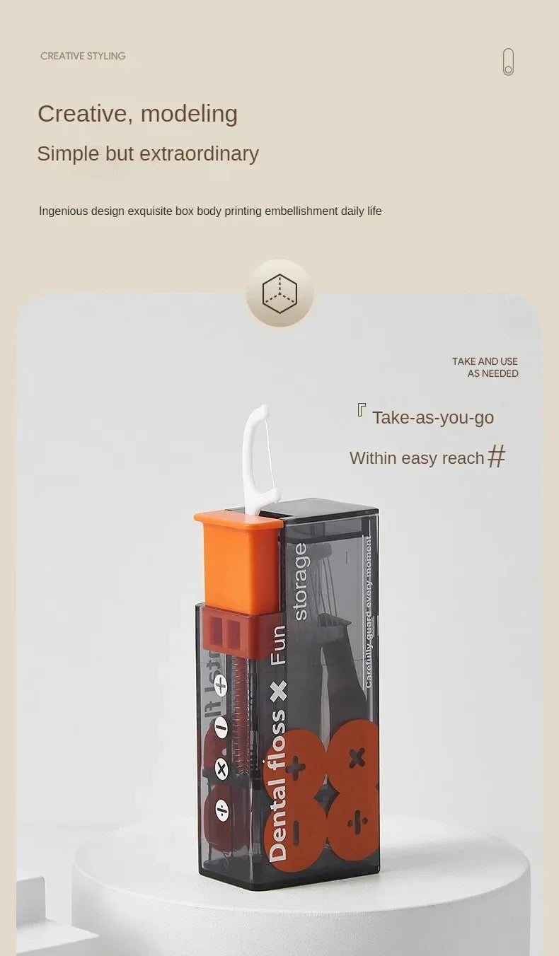 Portable Floss Dispenser Includes, Automatic Ejectable Floss