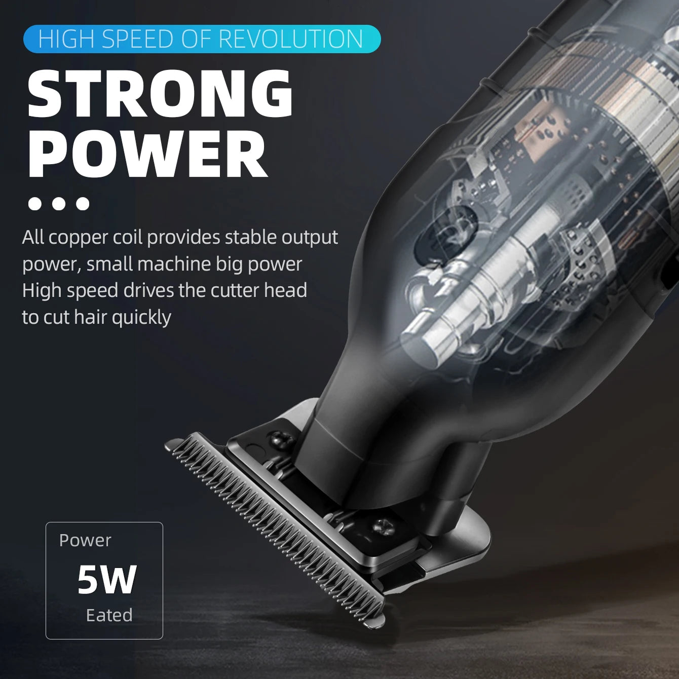 Kemei KM2299 Professional Hair Clipper Zero Gapped Carving Clipper