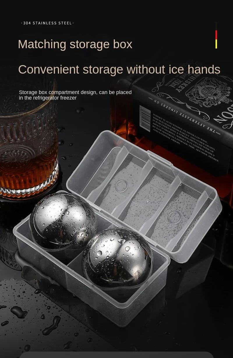 Stainless Steel Round Whiskey Stones Set
