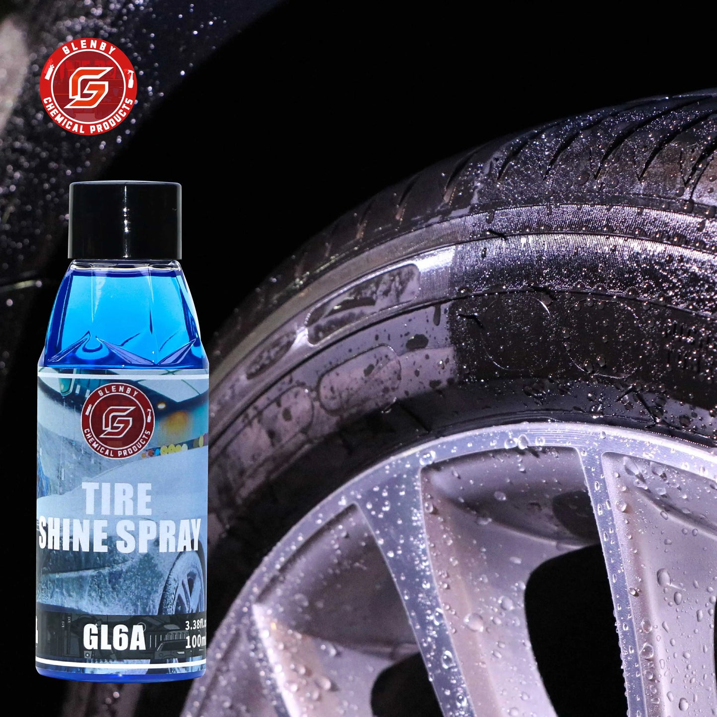 Get that deep black gloss with Wet Look Tire Shine!
