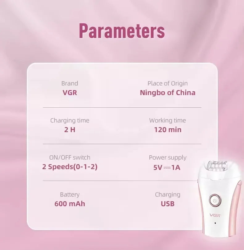 VGR V-705 Electric Epilator for Women
