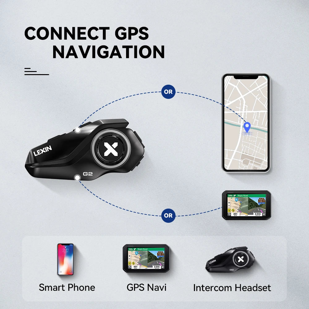 New Lexin G2 Bluetooth Motorcycle Intercom 6 Riders