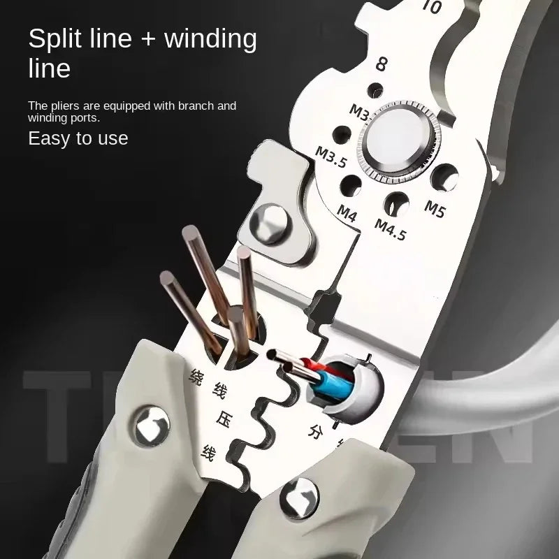 Multi-Functional Electrician Pliers – Wire Stripping & Splitting Tool