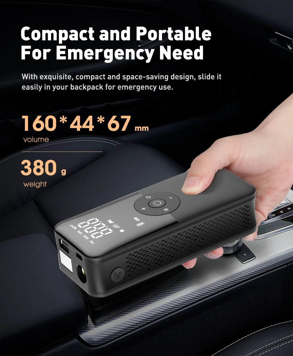 CARSUN Cordless Tire Inflator – Inflate Anywhere, Anytime!