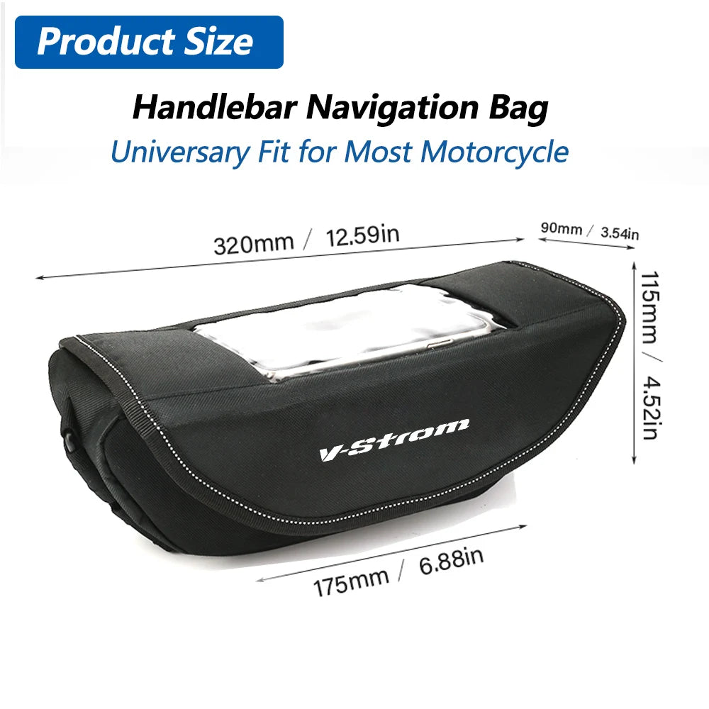 Waterproof GPS Handlebar Bag for V-STROM