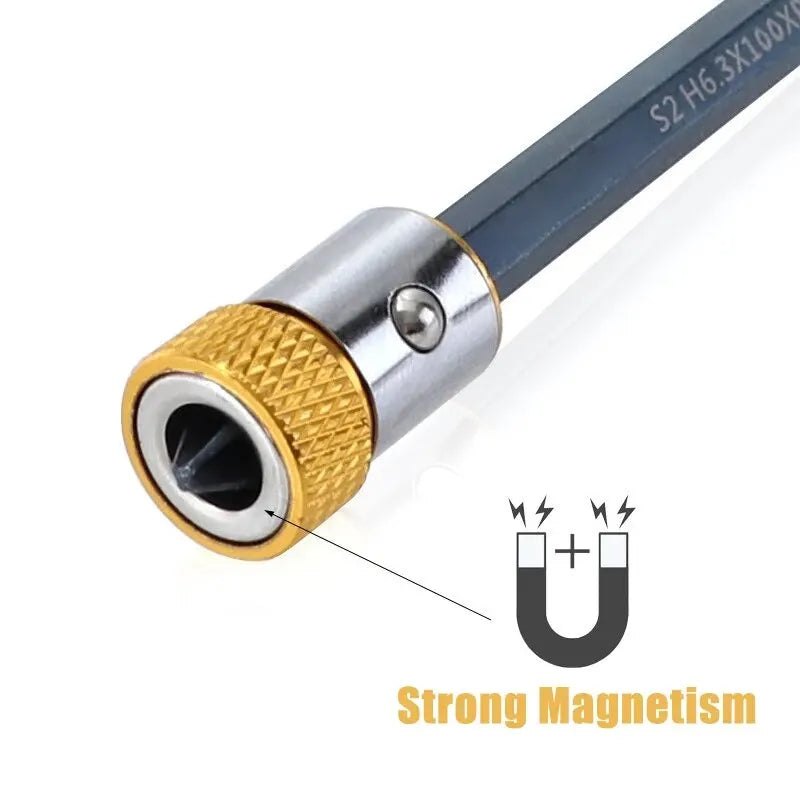 3PC Magnetic Screwdriver Bit Set – 1/4" Positioning Coil Heads