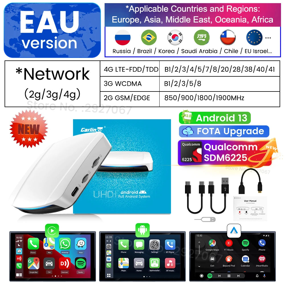 2024 CarlinKit AI Box – Wireless CarPlay & Android TV in One!