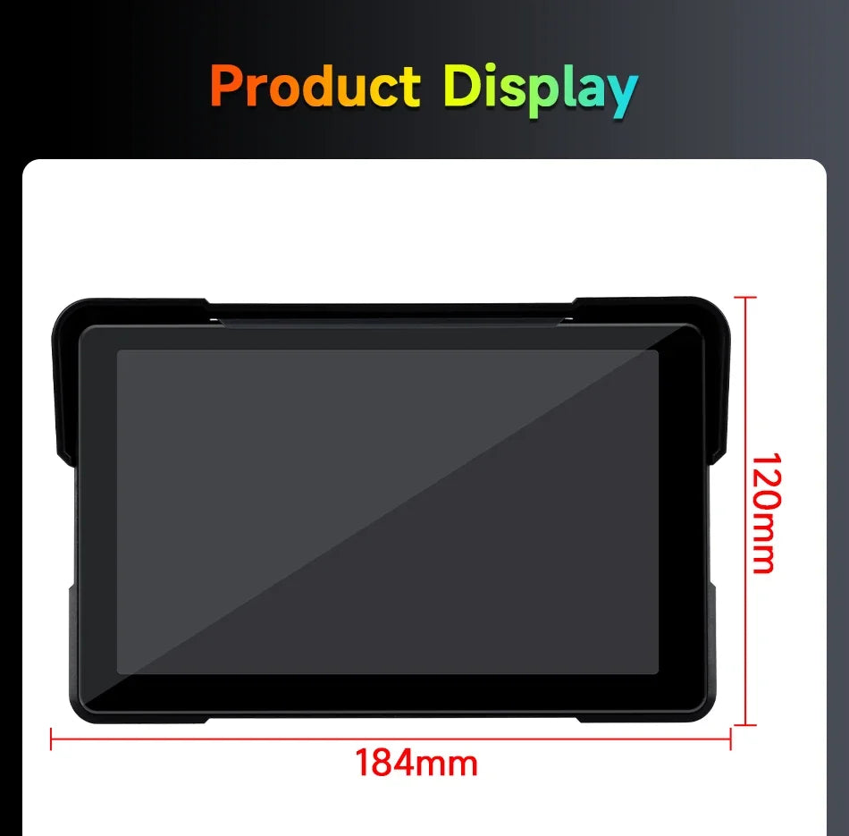 5‑7″ Waterproof Motorcycle CarPlay/Android Auto GPS