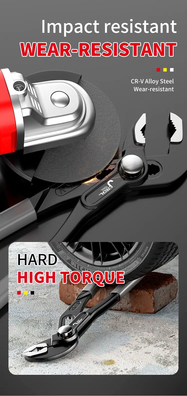 Adjustable Water Pump Pliers – Quick-Release Plumbing Tool