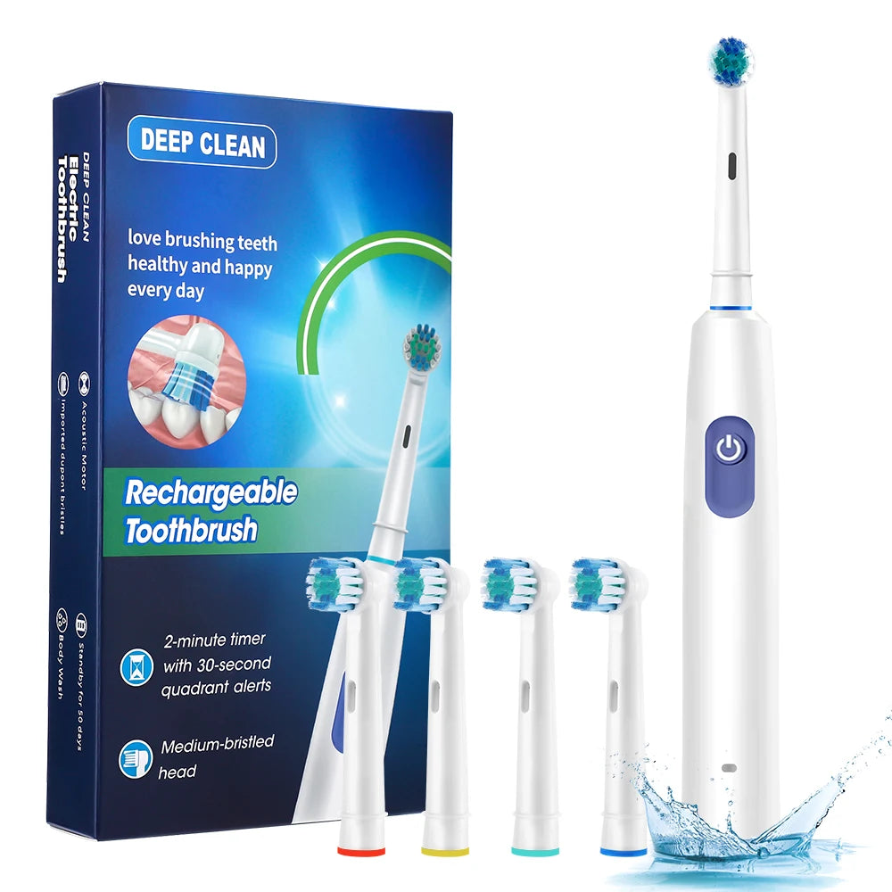 Smart Rotating Electric Toothbrush for Adults