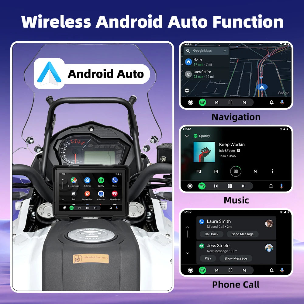 EKIY 5″ Wireless CarPlay & Android Auto GPS Display