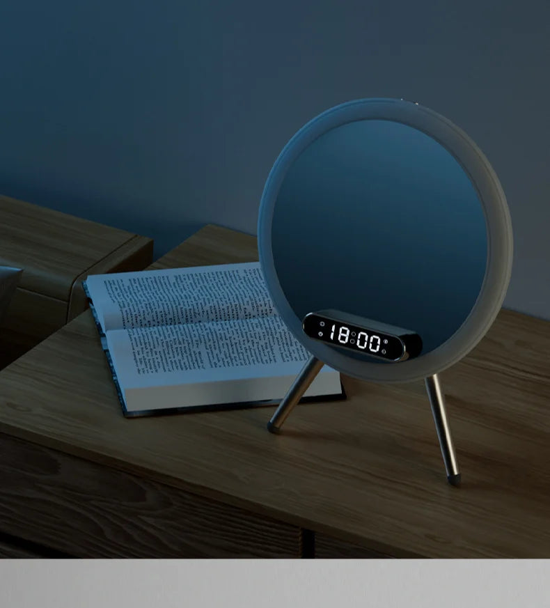 Smart Bluetooth Makeup Mirror with Wireless Charger