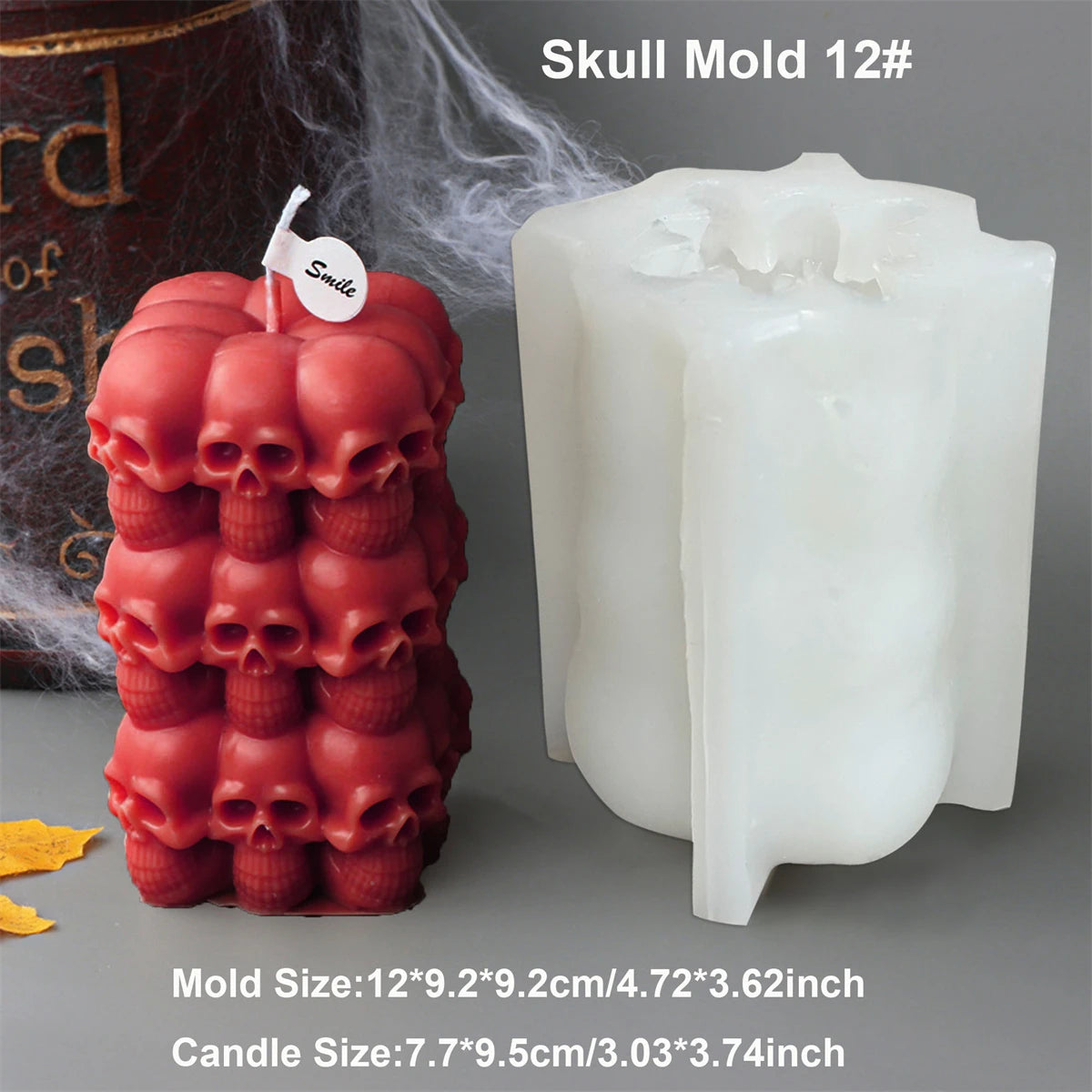 3D Skull & Pumpkin Candle Silicone Mold