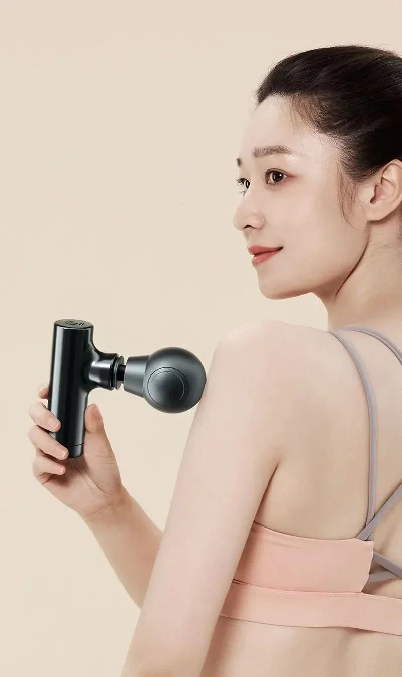 Mini LCD Muscle Massager Gun – 6 Heads