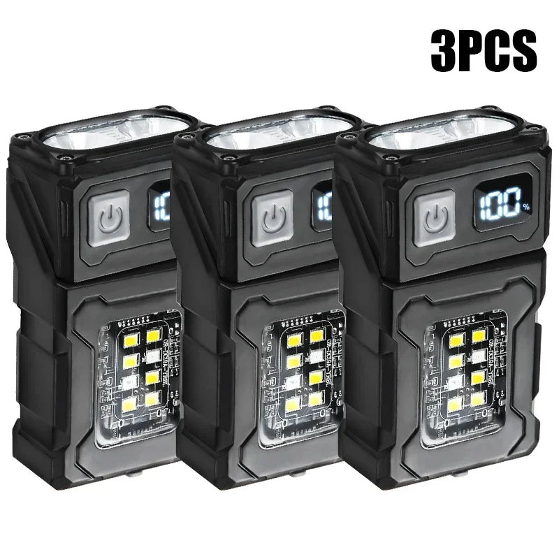 Mini LED Flashlight 1500LM USB Rechargeable Torch