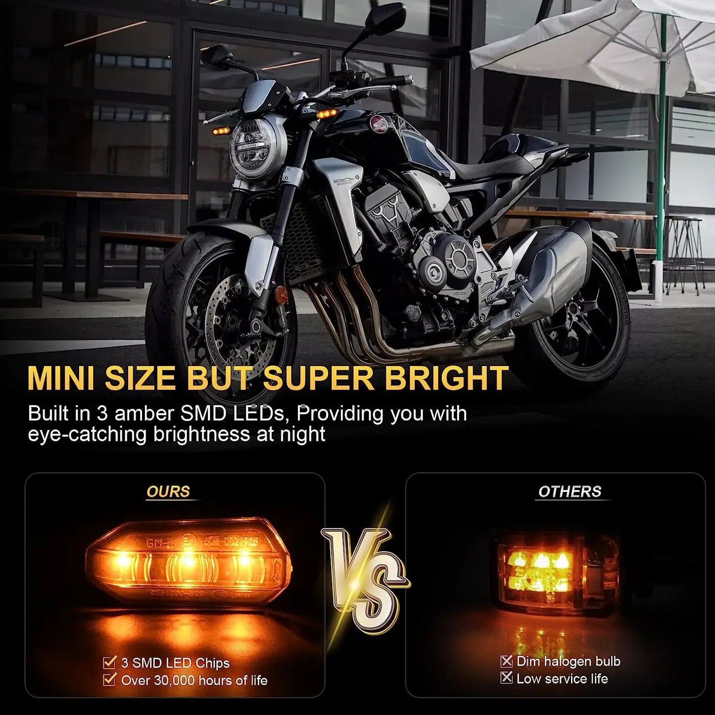 8mm Mini LED Turn Signals for Motorcycles