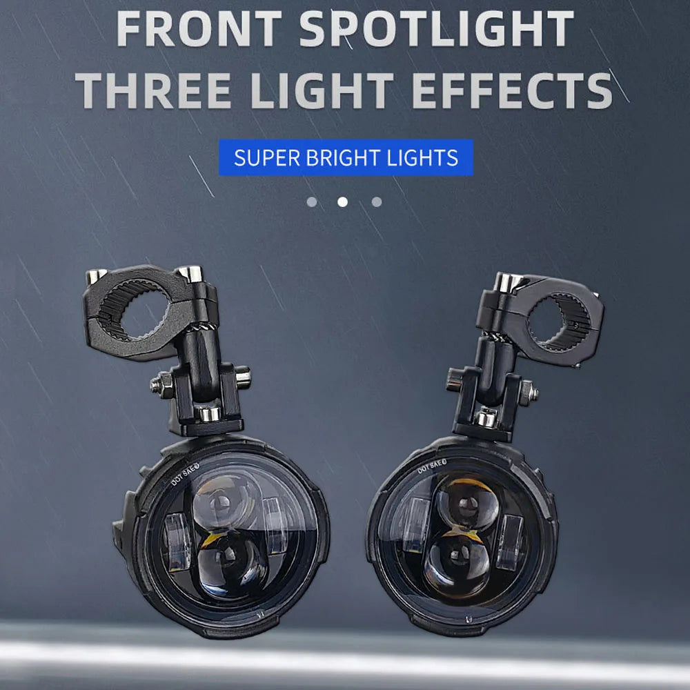 100W LED Motorcycle Fog Driving Lights Pair