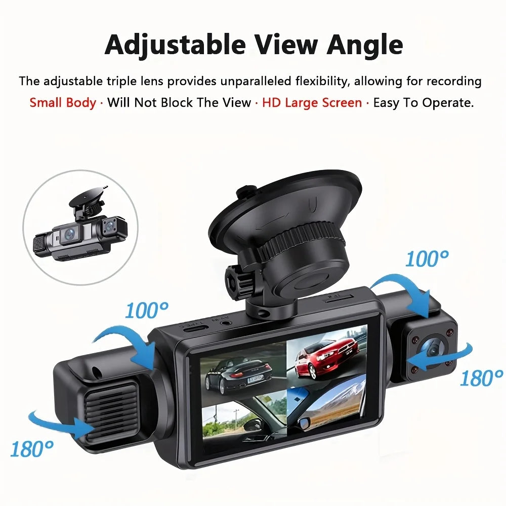 4-Channel WiFi Dash Cam with 360° Night Vision