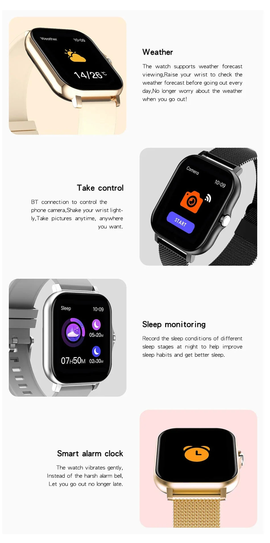 Smart Watch with Bluetooth Call & Full Touch