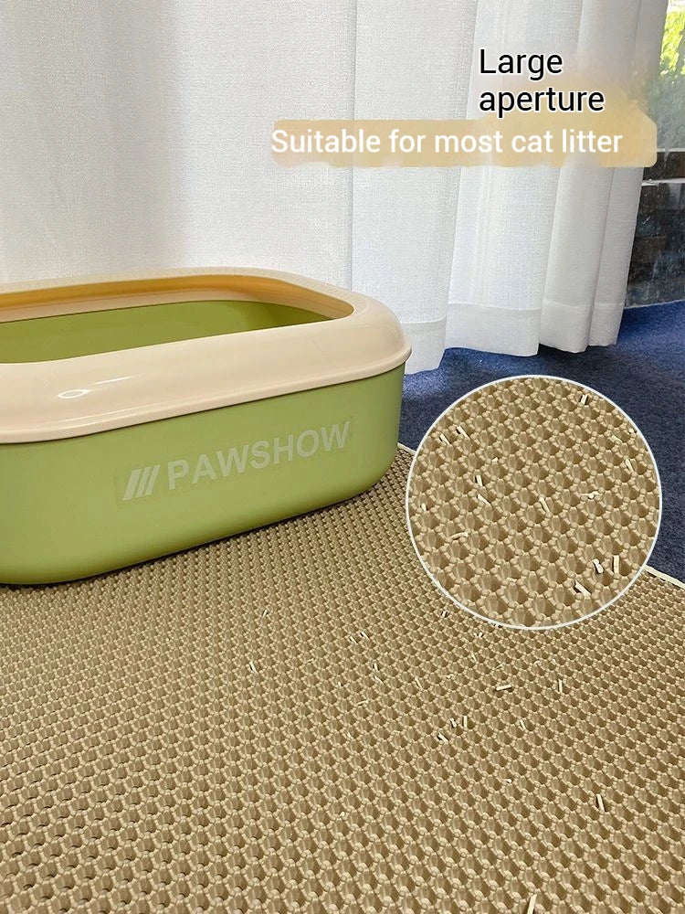Large Cat Litter Mat – Waterproof & Double Layer for Easy Cleanup!