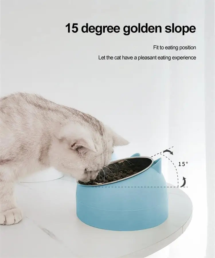Stainless Steel Cat Feeding Bowl – Cute & Practical for Your Pet!