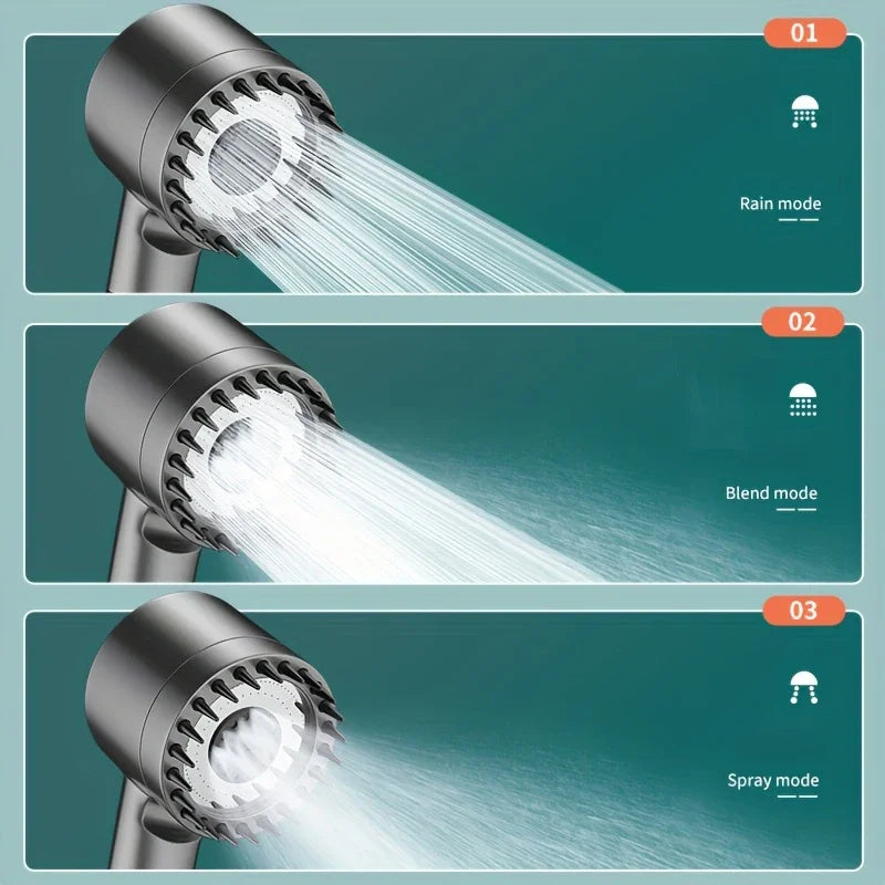 4 Modes Shower High Pressure Massage Shower Head With Filter Element