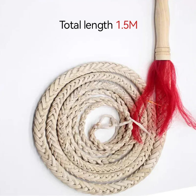 Cowhide Martial Arts Whip for Wushu & Fitness