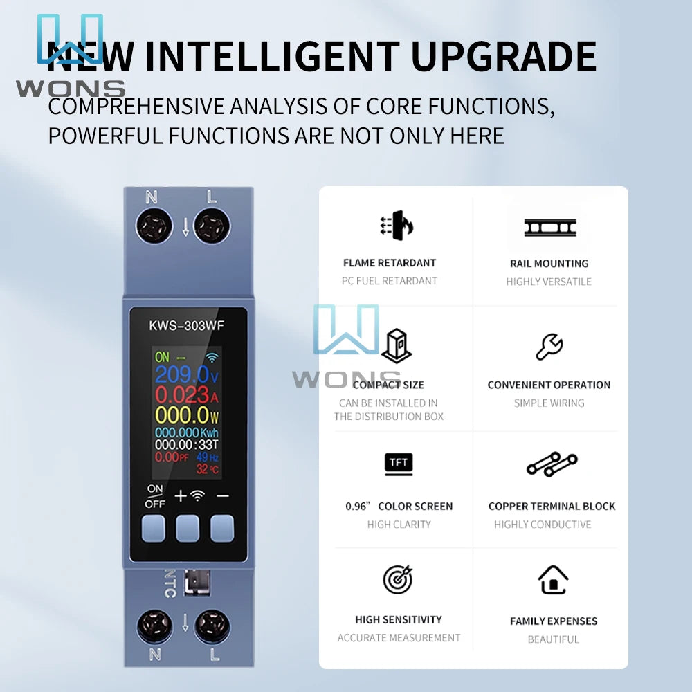 Tuya WiFi Smart Switch with Energy Meter