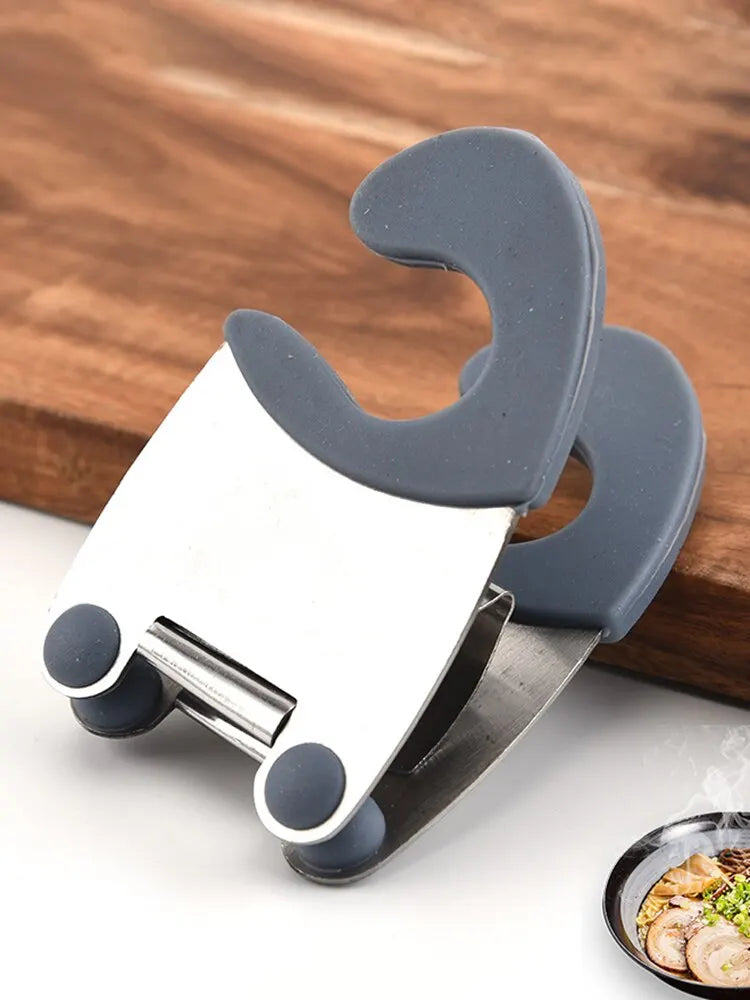 Stainless Steel Pot Clip – Spoon Rest & Anti-Scald Holder