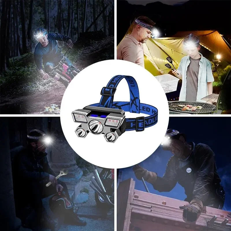 Rechargeable LED Headlamp for Fishing & Camping