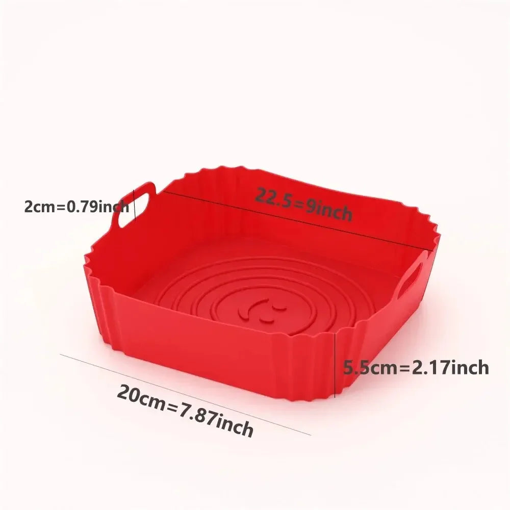 Reusable Silicone Airfryer Pan Liner – Easy Cleaning & Versatile Use