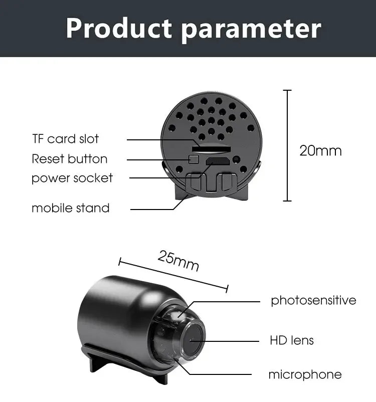 X5 Mini HD1080P Wireless WiFi Security Camera - Clickilix