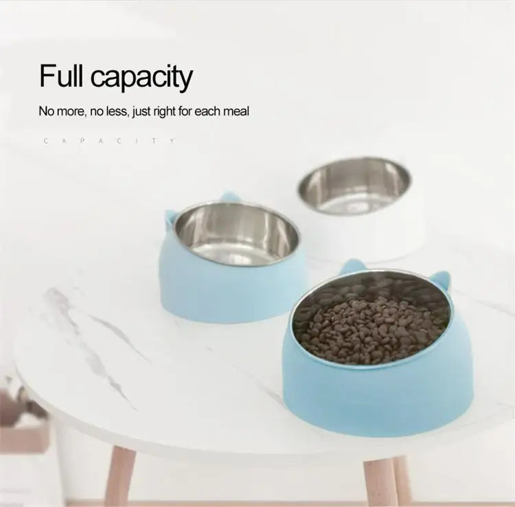 Stainless Steel Cat Feeding Bowl – Cute & Practical for Your Pet!
