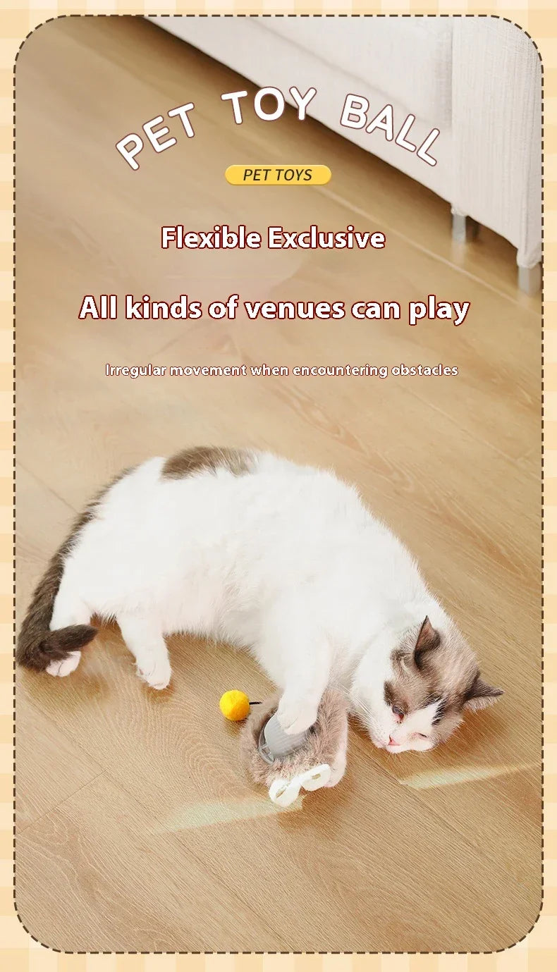 Smart Rolling Cat Toy Ball USB Rechargeable