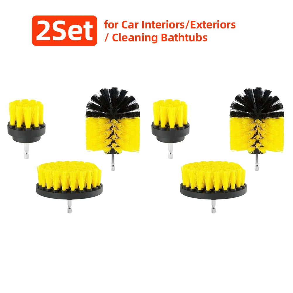 Drill Brush Attachment Cleaning Kit – 1-3 Sets for All Surfaces