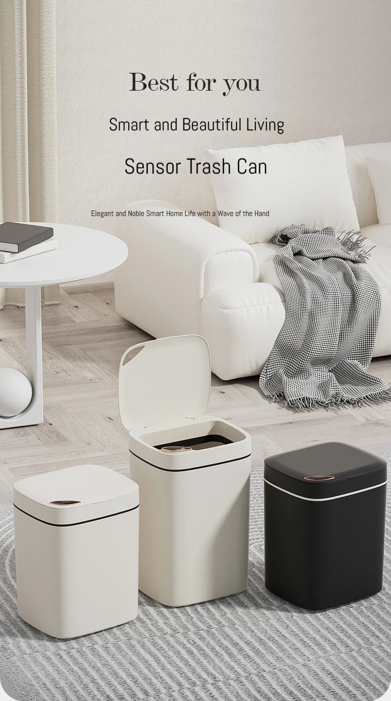 16L Smart Non-Contact Bathroom Trash Can