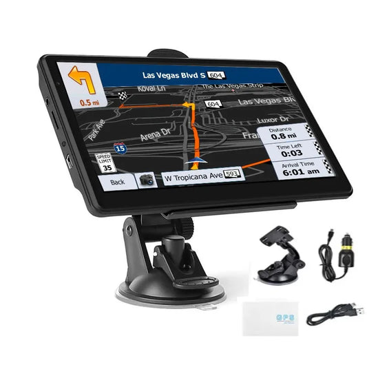 Drive smarter with this 7"/5" GPS Navigation System!
